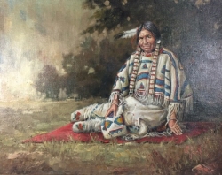 Native Woman in Traditional Dress