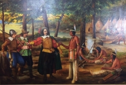 Samuel De Champlain Meets With the Indigenous