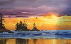 Tree Island at Sunset